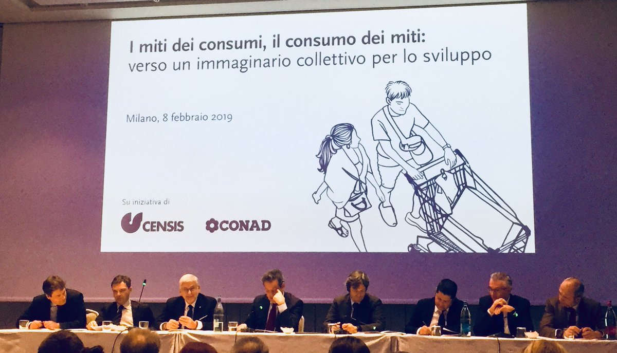 “Oggi se mortifichi i consumi metti ostacoli allo sviluppo della comunità” @conad #chiusuredomenicali  #Censis