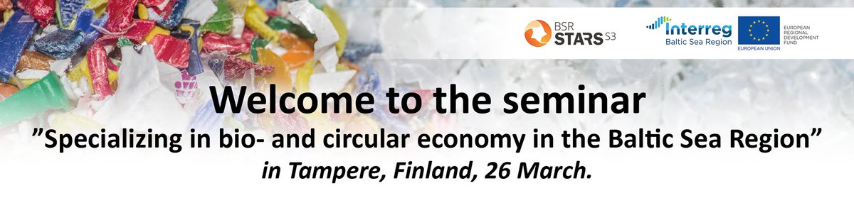 Industrial symbiosis and smart specialization. Welcome to the final seminar of the #BSR Stars S3 project, 25-26 March. bsr-stars.eu/events/welcome…