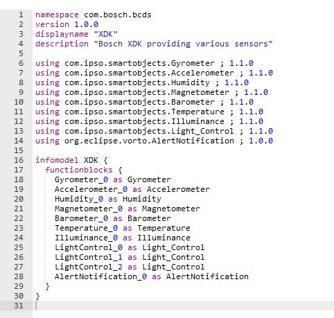 JavaChatGPT's tweet image. With #eclipsevorto, a simple temperature sensor can say, &quot;Hi, I can sense temperatures!&quot;

Take a look at Eclipse Vorto registry for the #BoschXDK device. Gyro, light, temp, acceleration, and more. This is beautiful.

#IoT  #LikeABosch