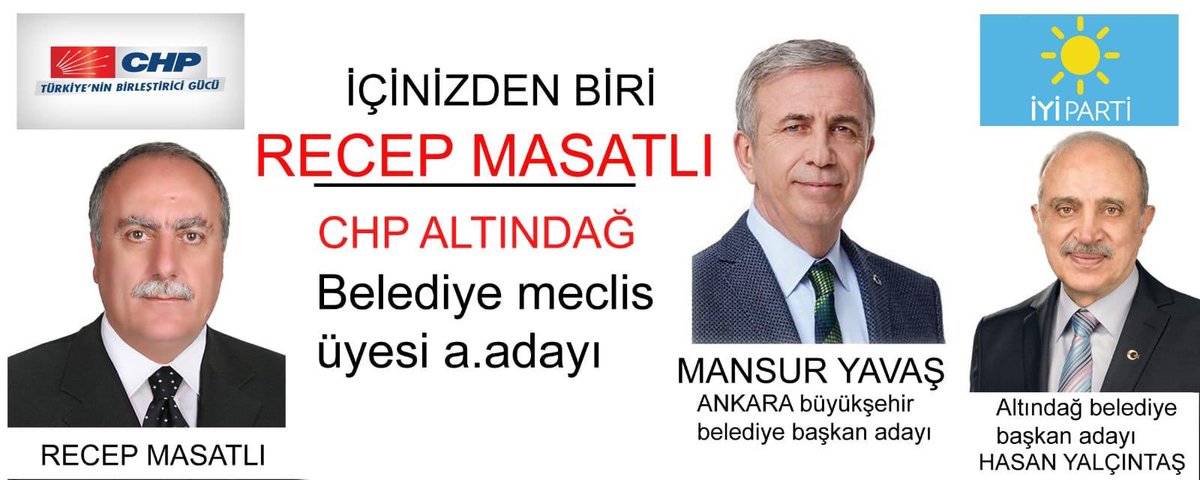 Gönüllerin başkanı ile ele ele <a href="/mansuryavas06/">Mansur Yavaş</a> <a href="/herkesicinCHP/">CHP 🇹🇷</a> <a href="/iyiparti/">İYİ Parti</a> <a href="/meral_aksener/">Meral Akşener</a> Hasan Yalçıntaş <a href="/kilicdarogluk/">Kemal Kılıçdaroğlu</a> <a href="/chpgenclikgm/">CHP Gençlik Kolları</a> <a href="/iyigenclik_06/">İYİ Gençlik Ankara</a>