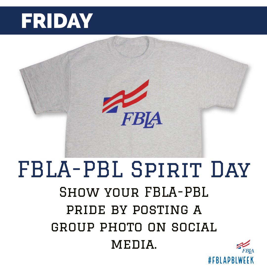 Show off your FBLA Spirit!! #FBLAPBLWEEK