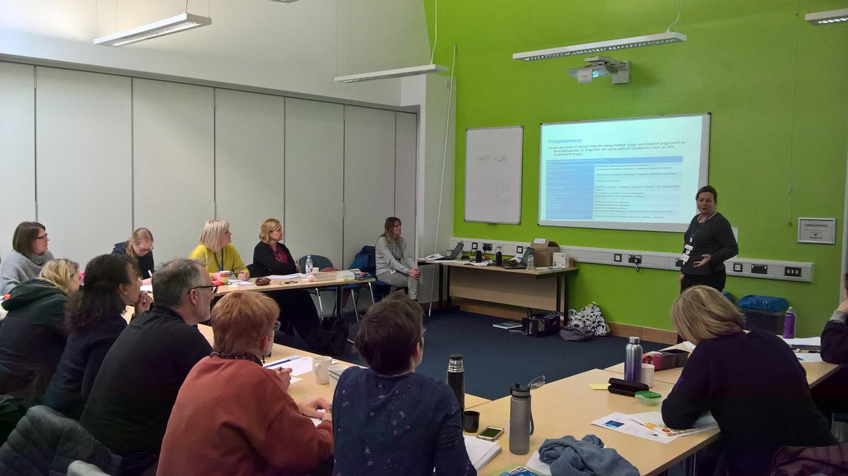OTglos's tweet photo. OTs in Multifactoral Falls training. Preparing staff for the OT Falls Response project due to commence in April. Lots of enthusiasm for upskilling OT staff to work in falls prevention more effectively.  More training and resources to follow #falls #prevention #ValueOfOT https://t.co/WacNyVlczc