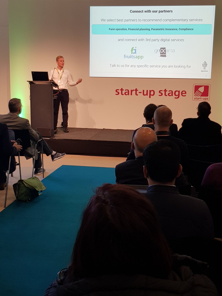 <a href="/FruitsApp/">FruitsApp</a> present on #startup stage in  #fruitlogistica2019 with the most innovative startups of fresh produce scene in Europe. Thx so much <a href="/Agranimo/">Agranimo</a>, great performance!