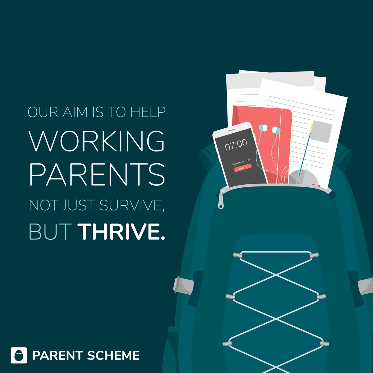 parentscheme's tweet photo. 'How can I survive today and not get fired?' Returning to work can be daunting for many employees. At Parent Scheme, our support for employers can help working parents not just survive, but thrive. #parentscheme #employeebenefits #thrivenotsurvive https://t.co/74GreCEDmG