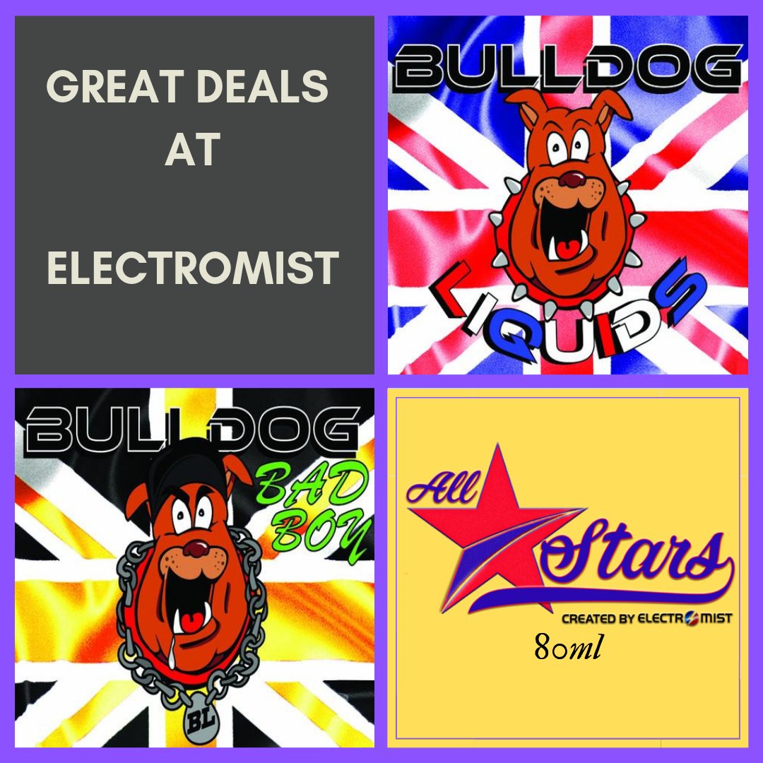 Electromist Online

Amazing savings on these three juice lines, including a free Nic Shot with every bottle

#Electromist #Bulldog #Badboy #AllStars