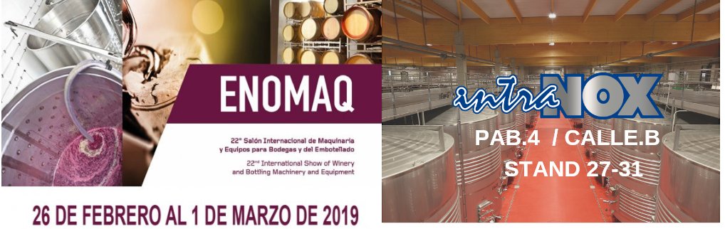 Intranox (@intranox) on Twitter photo ✔Todas nuestras novedades  muy pronto las podrás encontrar en nuestro Stand INTRANOX en Enomaq, del 26 de Febrero al 1 de Marzo.
<a href="/Enomaq/">Enomaq</a> <a href="/ORESTEO3/">ORESTEO</a> #depósitos #aceroinoxidable #almacenamiento ✔Todas nuestras novedades  muy pronto las podrás encontrar en nuestro Stand INTRANOX en Enomaq, del 26 de Febrero al 1 de Marzo.
<a href="/Enomaq/">Enomaq</a> <a href="/ORESTEO3/">ORESTEO</a> #depósitos #aceroinoxidable #almacenamiento