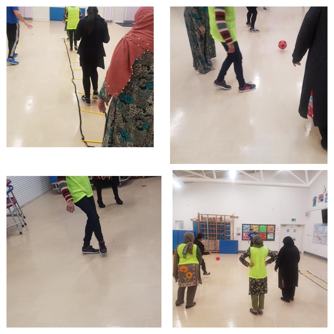 CHAI_Project's tweet photo. #Football #CHAIgetFit Fantastic morning @Greenhill_HT ladies learnt how to play football (none had played before) #walkingFootball #RunningFootball #Moves #goals followed by a mini match. Excellent coaching @PregymFitness #WomensFootball #Fun #Reducingisolation  #GetOldhamActive https://t.co/t7qNrsblNl