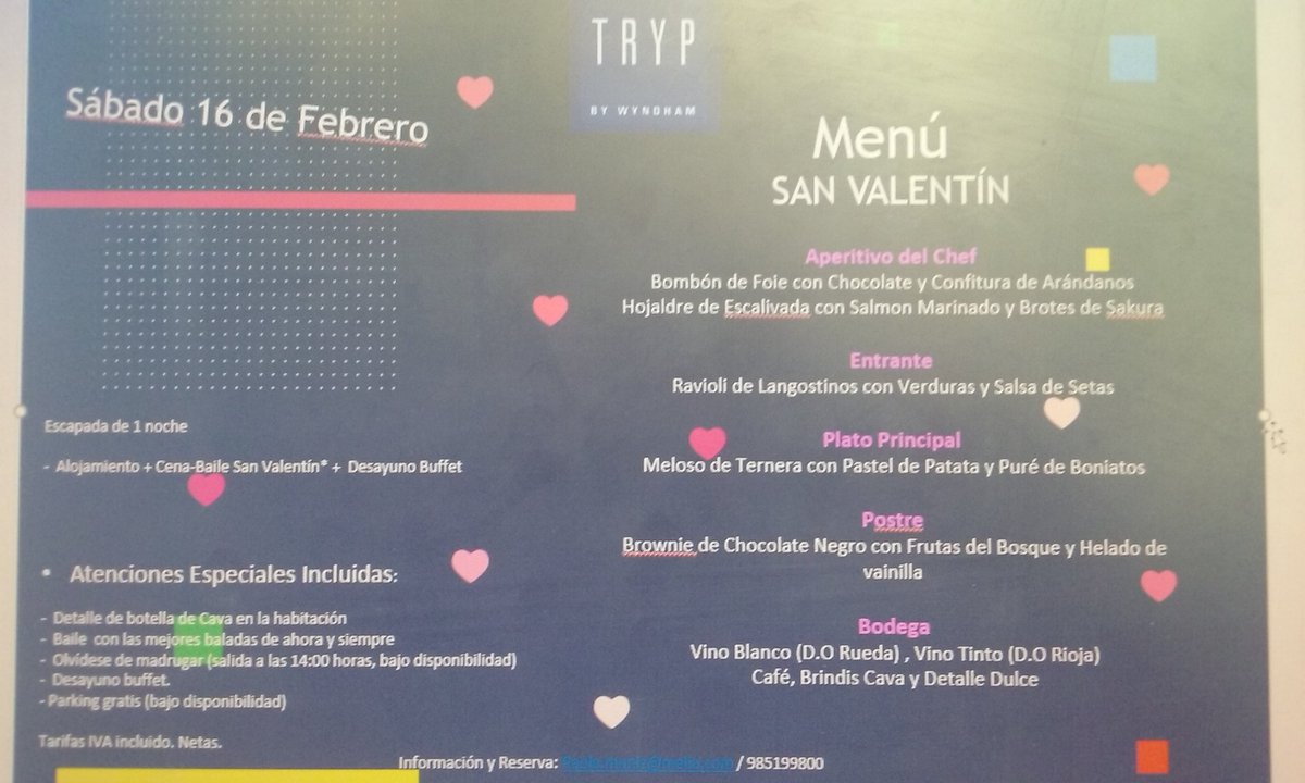 TrypGijon's tweet photo. El amor llena pero no alimenta! Especial San Valentin @TrypGijon #Tryplovers informate en 985199800. #lindt #tryphotels #mhispain https://t.co/lkphozDrgJ