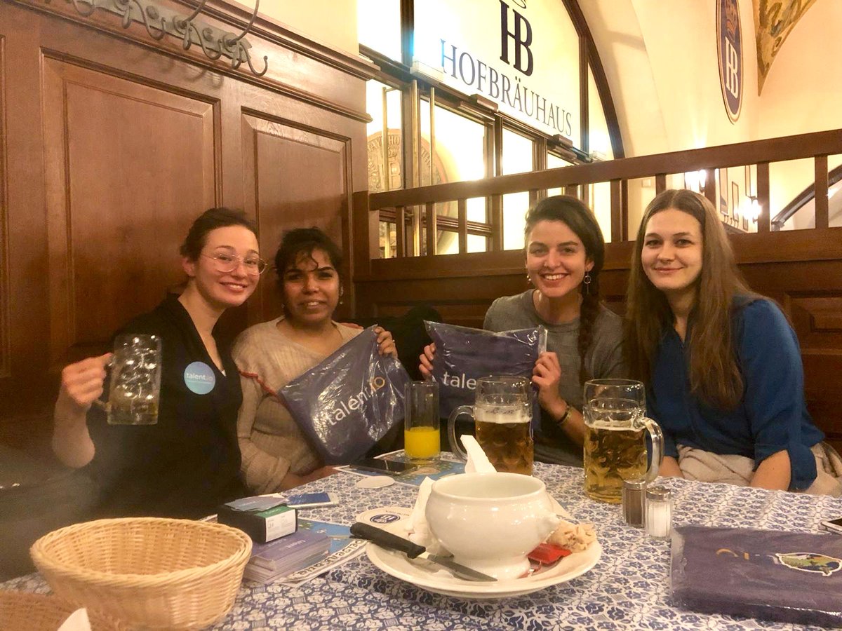 talent_io_de's tweet image. Meeting our devs in Munich!💃 A highlight of talent.io🇩🇪 1st week live in Munich, our TA Gerda gets to catch up in person with some of the awesome devs she’s worked with! 🍺🌟 #munichdevs #devmeetup #munichtalent