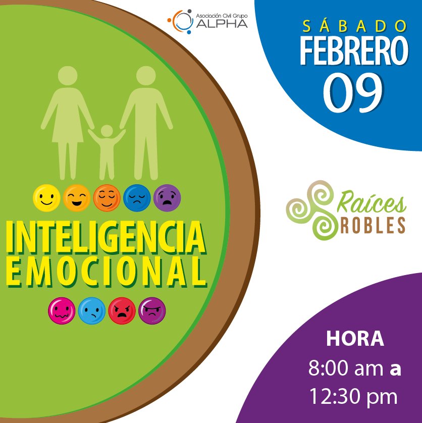 ACGrupoAlpha's tweet photo. A todos los padres, madres y representantes de la @ACGrupoAlpha inscritos para el módulo de Inteligencia Emocional les recordamos nuestra cita para mañana sábado 09 de febrero desde las 8:00 AM hasta 12:30 PM.
¡Los esperamos!
#RaicesRobles #AdultosSignificativos #8Feb https://t.co/3Jvh3NHvI0