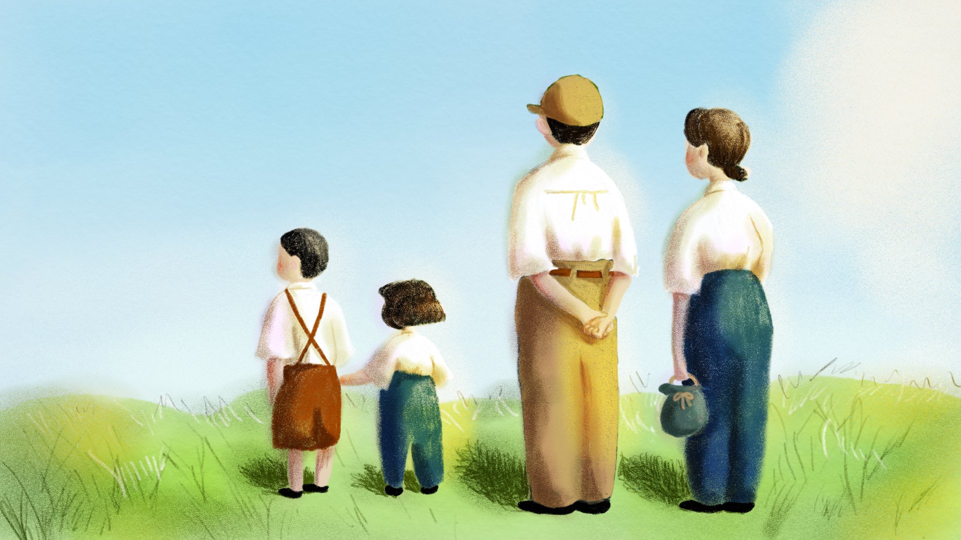 川崎技花 市原悦子さんの朗読 ちぃちゃんのかげおくり の イラスト全編描かせていただきました 全部使ってくださって 嬉しかったです そして市原悦子さんの渾身の朗読 本当に光栄でした とても幸せな時間でした ありがとうございました T