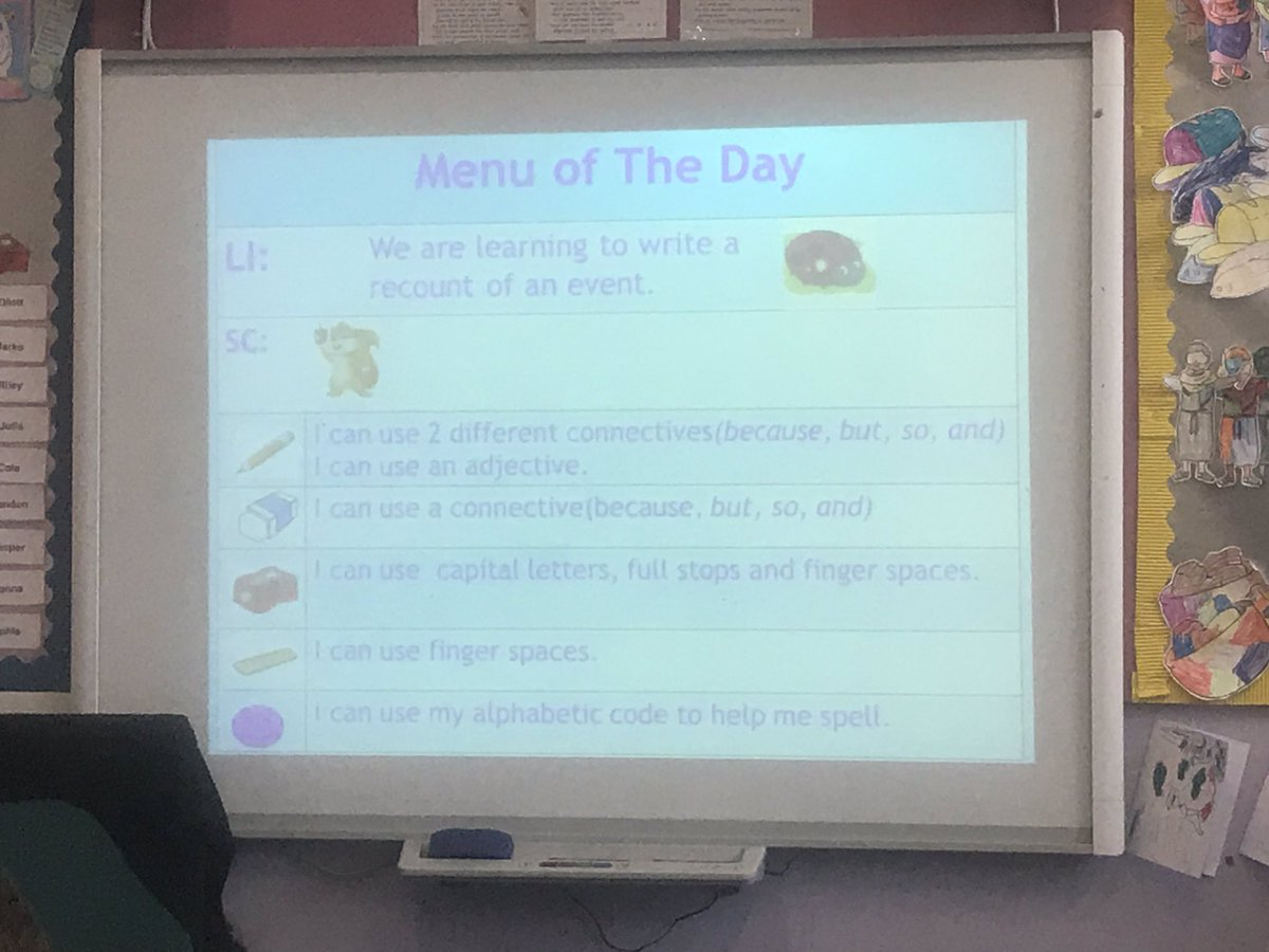 MsNeeson's tweet photo. I really enjoyed working with p2a this morning during their story kitchen! The children planned their recount by drawing the main events in order, then wrote it using a range of connectives! @stpaulsshet @anneglennie #successfullearners #storykitchen #spaghettiyeti https://t.co/DWPCAuhN6F