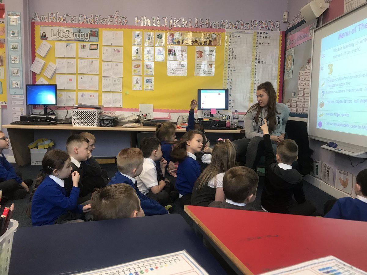 MsNeeson's tweet photo. I really enjoyed working with p2a this morning during their story kitchen! The children planned their recount by drawing the main events in order, then wrote it using a range of connectives! @stpaulsshet @anneglennie #successfullearners #storykitchen #spaghettiyeti https://t.co/DWPCAuhN6F