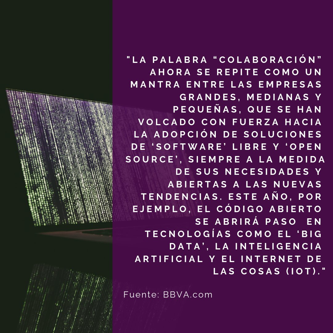 lemondata's tweet photo. El ‘open source’ se abrirá paso en tecnologías como el ‘blockchain, la inteligencia artificial y el Internet de las cosas, de acuerdo con las conclusiones de un estudio elaborado por OpenExpo. Para más información: https://t.co/igzoe6NsDZ https://t.co/XnraEYE4pF