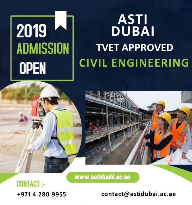 astidxb's tweet photo. #Civil_Engineering_Dubai: If you are planning to study civil engineering in Dubai, you will need to know some key things that go with it starting from the cost of studying civil engineering in Dubai, duration of the program to entry requirements.
Contact: https://t.co/vquDSQMd3z https://t.co/lIWq2A7JCo