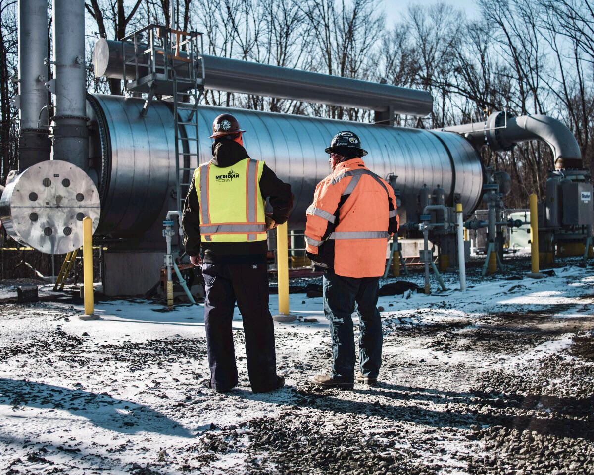 Our crew was dressed in full PPE for safety AND warmth, on the coldest day of the year, to film sections of the Millennium Pipeline for National Grid Ventures. #EcastBTS #EcastPro #NationalGrid