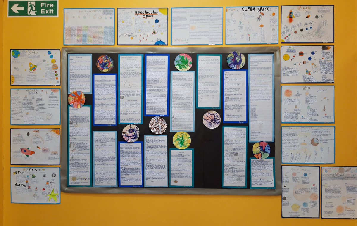 HoughtonPrimary's tweet photo. Some of the great cross curricular writing achieved by Year Five as part of their Earth in Space topic. Inspired! #progressinwriting #crosscurricularwriting #greatwriting @dfe @spacecentre https://t.co/M5MQpwZlFc