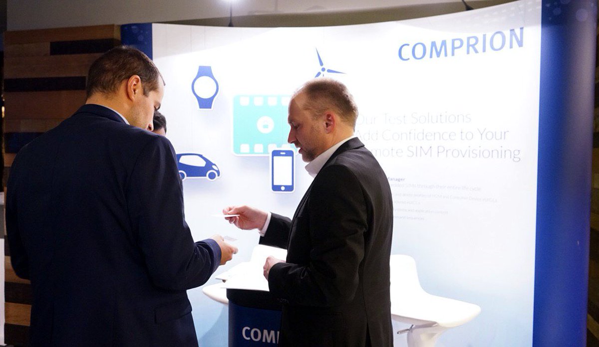 Luxatia_intl's tweet photo. We would like to thank @COMPRION for their support and sharing insights on their test solutions . #WorldeSIM2019 #eSIM https://t.co/FE60Qman2e