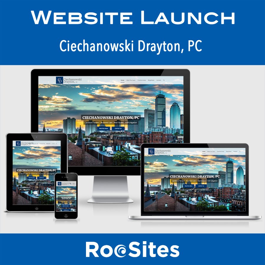roosites's tweet image. We are happy to announce the launch of a responsively designed #WordPress website for Ciechanowski Drayton, PC of #Foxboro MA. The new Law Firm specializes in Landlord/Tenant, Business Law, Real Estate &amp;amp; Civil  Litigation.

#AttorneyWebsiteDesign #LawFirmWebsiteDesign