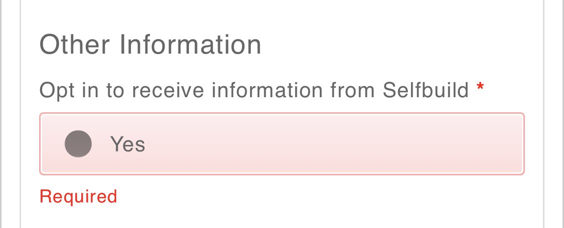 Not being able to register without “opting” to go on your mailing list doesn’t seem either optional or #GDPR compliant @selfbuildire
