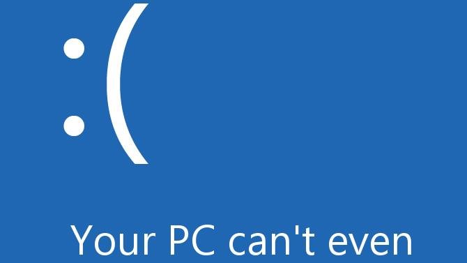 The blue screen of death