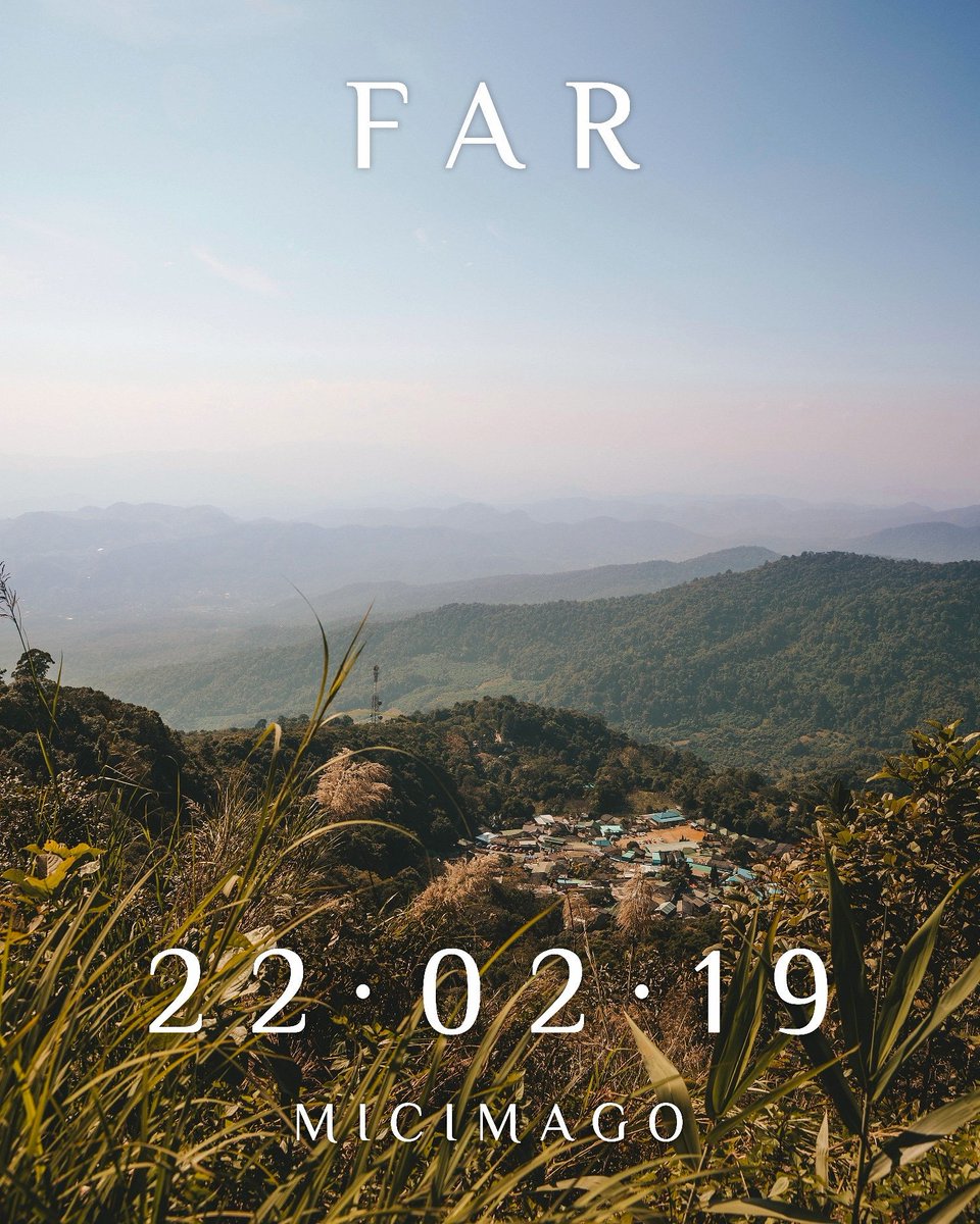 🚨 NEW MUSIC! 🚨

My new track 'Far' will be out in two weeks! 😃
22•02•19

#FarMicimago #newmusic