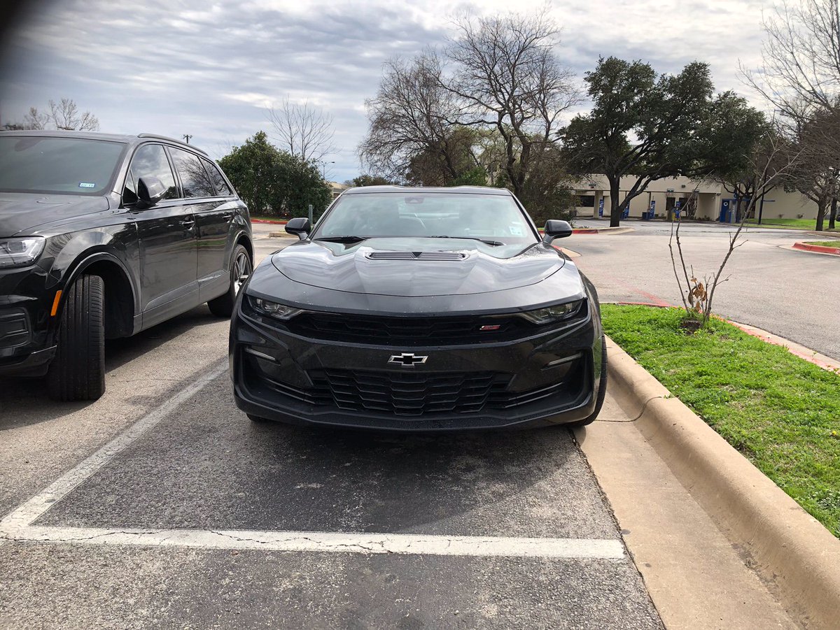 Arrived late in Austin and asked the very bored rental card attendants if they had something cool. They were happy to oblige! 🚗🚗