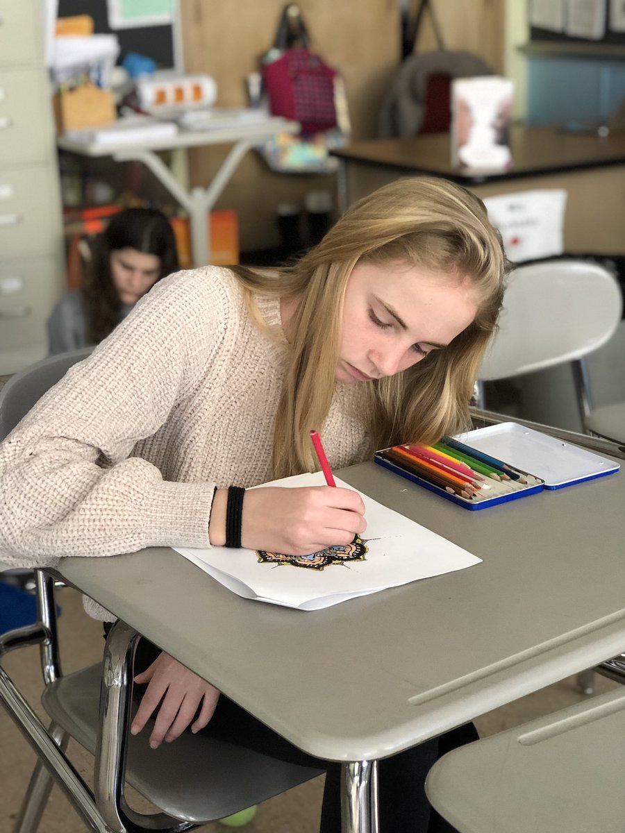 Applying our new knowledge and understanding of Buddhism by meditating with Mandalas drawn by former SOAR peer leaders.