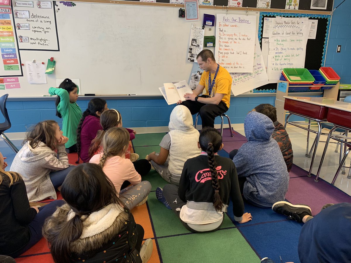 Mr. Williams read my class a book for World Read Aloud Day.