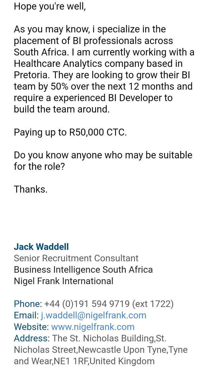 ati_enkosi's tweet photo. Someone in my network is looking for an experienced BI developer...Plz RT or Like...maybe some1 in ur TL might be interested https://t.co/IUKz7qo9I8