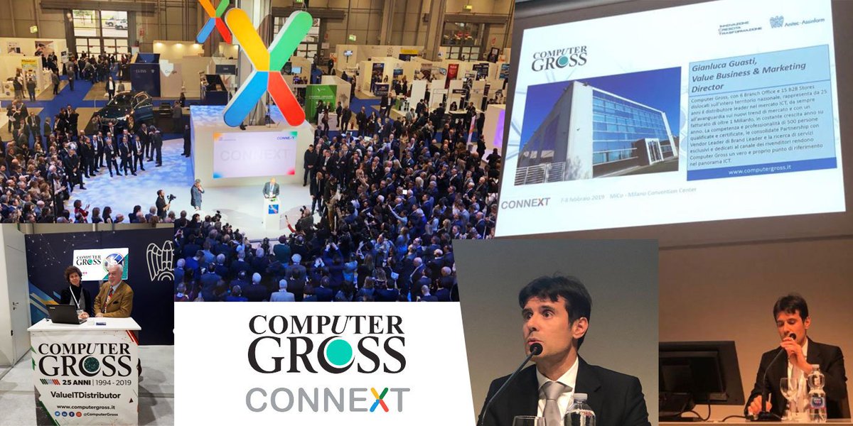 ComputerGross's tweet photo. Computer Gross, abilitatore di competenze e soluzioni evolute al fianco del Canale presente a #Connext2019. Un percorso di trasformazione digitale, frutto di un lavoro sinergico con i migliori Vendor del settore. #ComputerGross2019 #innovazione #digitalexcrescere https://t.co/08tVB9D7Ko
