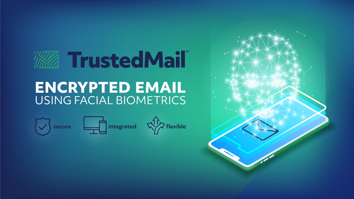 TrustedMail's tweet image. Trusted Mail provides secure encrypted email using hashed facial biometrics, ensuring that your email stays protected. Contact us to learn more.
