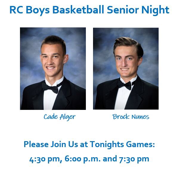 RCKnightsBball's tweet photo. Senior Night plus a TVL championship game versus your crosstown rival....and all on the same night?  It doesn’t get more special that this.  See you all tonight!! 🏀🏀🏀 https://t.co/t1lvP0u10u