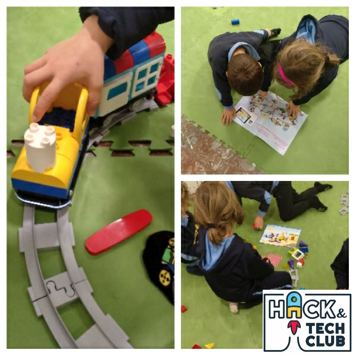hackandtechclub's tweet image. ¡RETO SUPERADOOO! Nuestros peques se lo han pasado PIPA programado y montando los raíles del tren de #LegoCodingExpress de @LEGO_ROBOTIX 

JUEGO, MOTIVACIÓN Y APRENDIZAJE 

Que paséis buen fin de semana. 

Fdo: Comandante HACKY