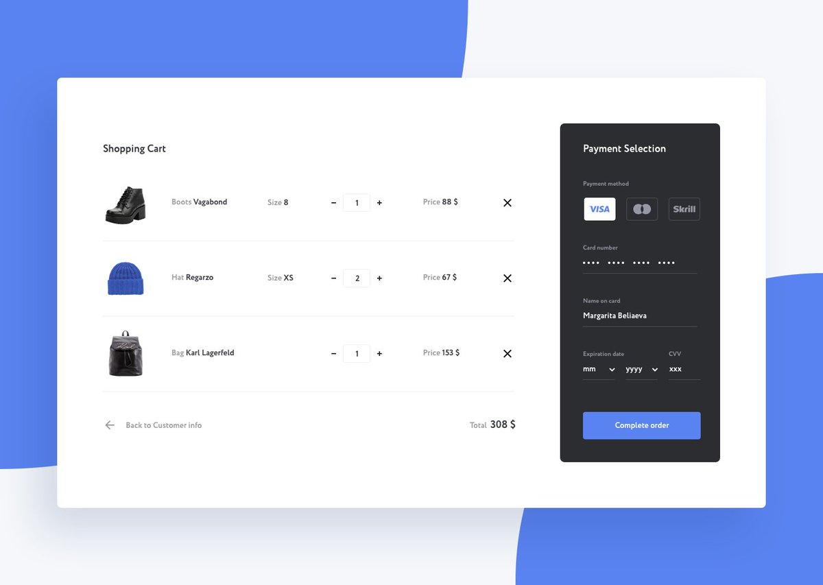 Credit Card Checkout | 002/100
I do this for practice and fun, hope you like it! :)

#dailyui #dailyui_002 #uidesign  #uxdesign #webdesign