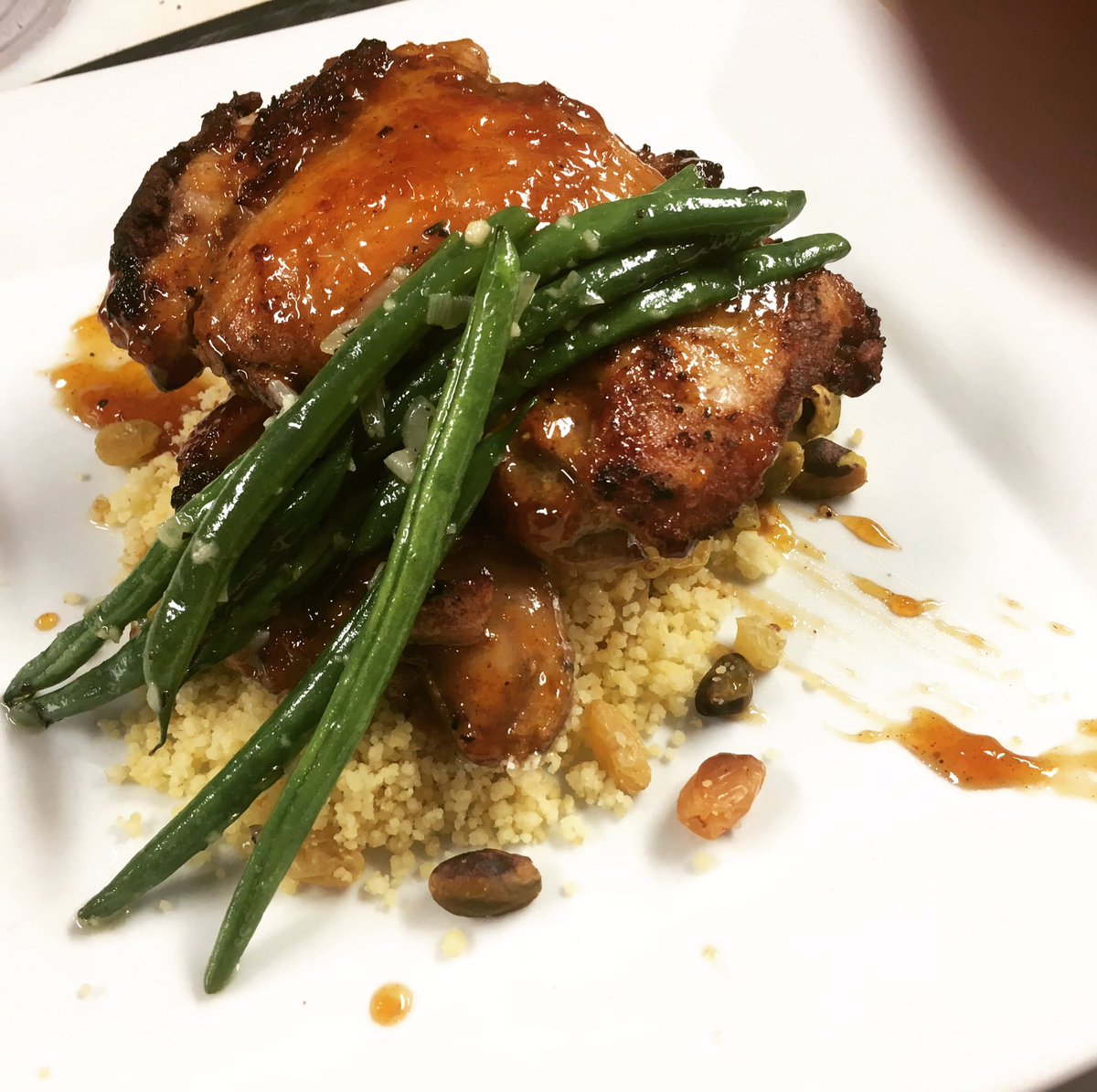 VanceChef's tweet image. Moroccan Chicken
w/ Pistachio Golden Raisin Couscous, Haricot Vert &amp;amp; Apricot Glaze. 
#moroccanfood #couscous  #delicious #yummy #goodeats #foodstagram #foodpics #foodgram #foodaddict #foodlover #foodshare #food #foodporn #yum #instafood  #tasty #delish #foodpic #foodpics #hungry