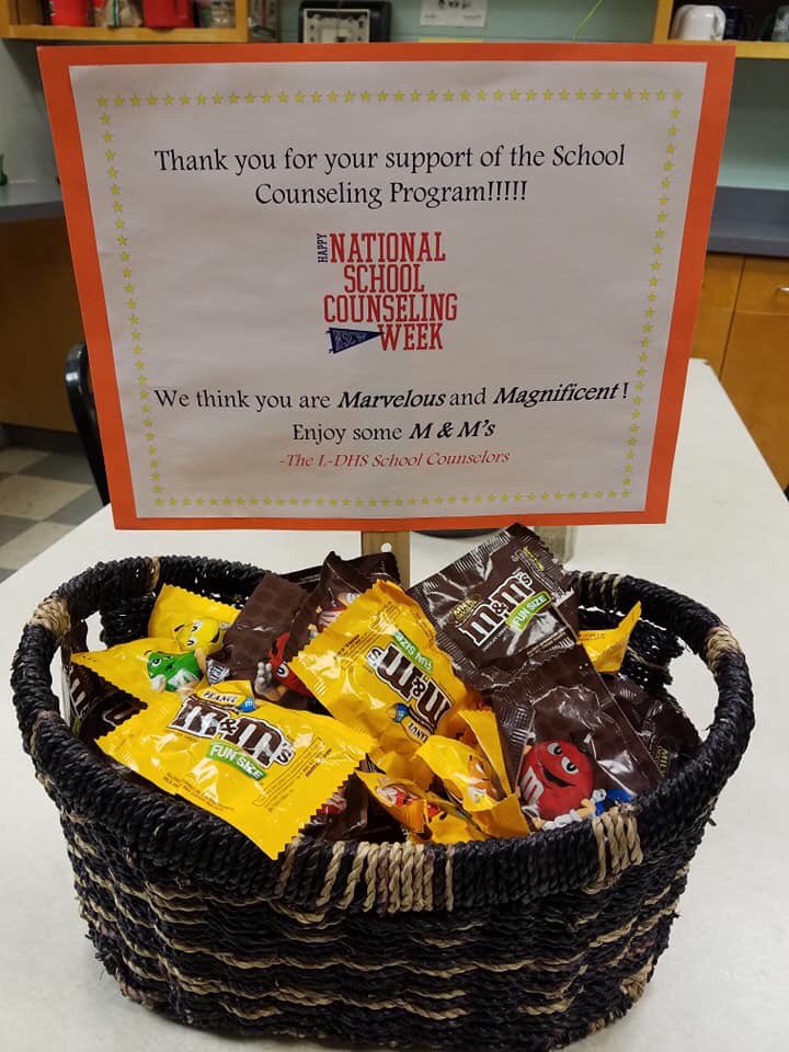 MHSSCounselors's tweet photo. A huge thank you to the students, staff, and community at L-D for all the love during National School Counseling Week! We are so lucky to work with such supportive and kind people - thank you from the bottom of our hearts ♥️ #NSCW19 https://t.co/RP9it8p3Ti