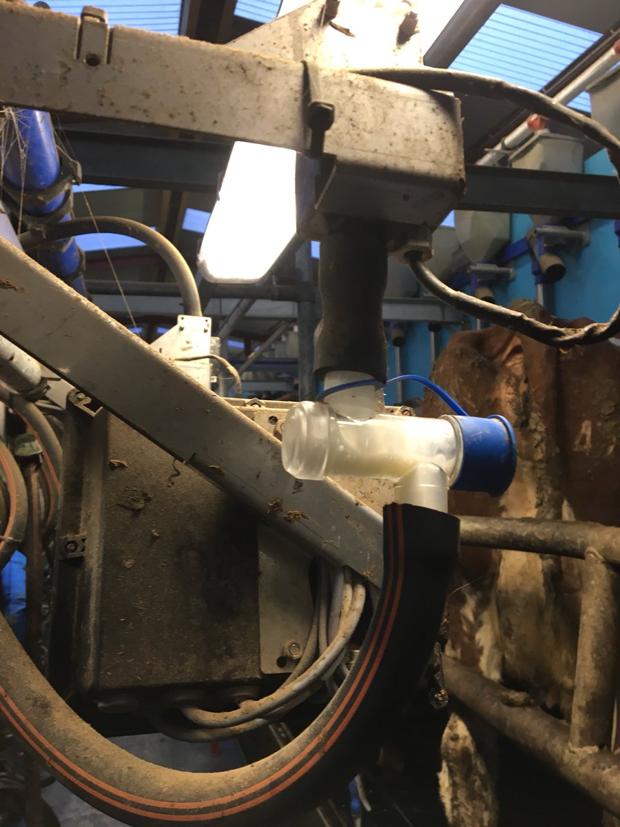 Sometimes disruptions to milk flow result from the best of reasons! These ports are vital for monthly milk recording but a problem for the other 29 days of the month! #GoWithTheFlow 🥛