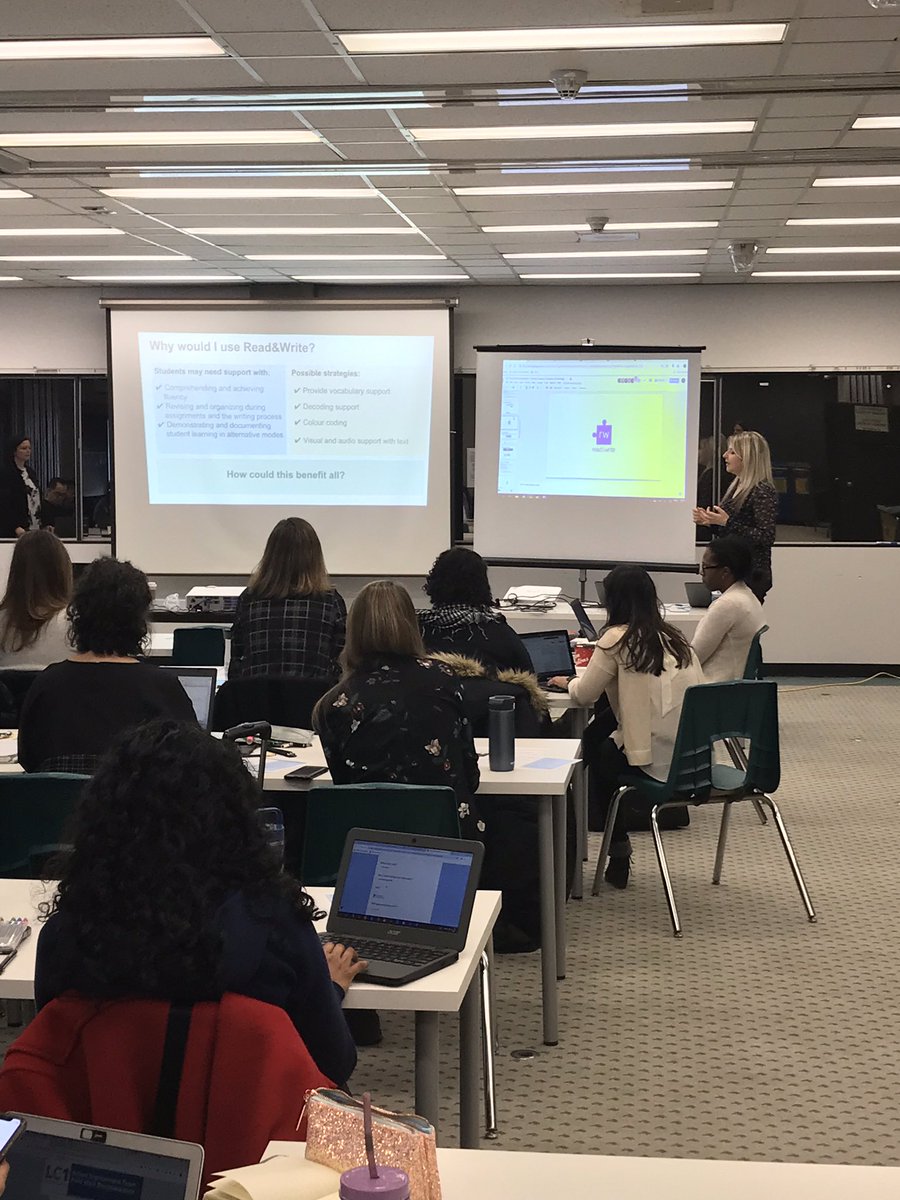 JSollak's tweet photo. The @TDSB_AT team sharing a variety of AT tools with the @LC1_TDSB coaching staff. So much enthusiasm and great ideas! https://t.co/wPpm3WRqUN