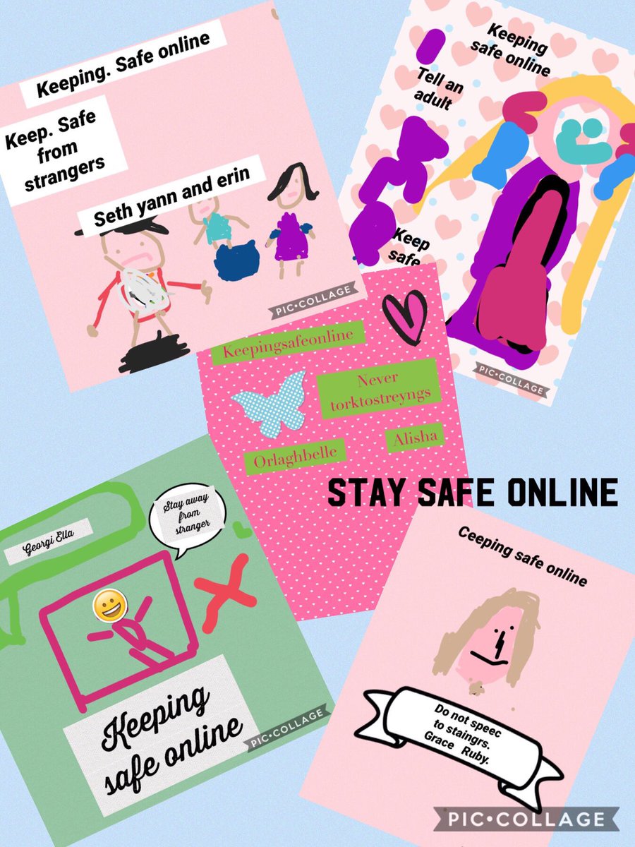 Year One have made posters today on how to stay safe online #saferinternetday2019 #sjsbcomputing #parenthub @StJosephStBede