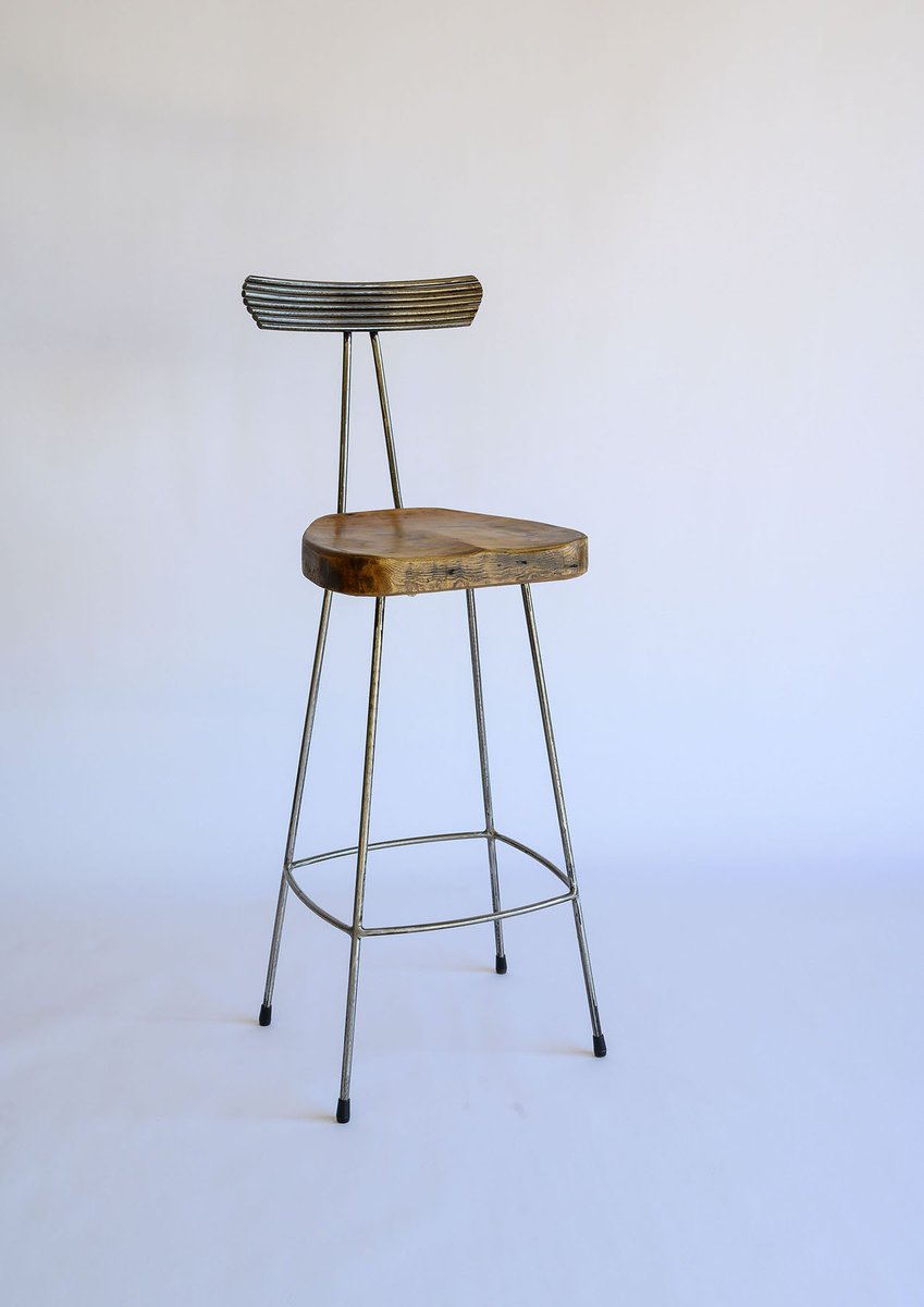 We're currently working on another order of our popular barstools. This one has a high metal back, but as always the design can be backless, with/without arms and in different finishes - all #custommade #bespokefurnishings #Britishdesigner