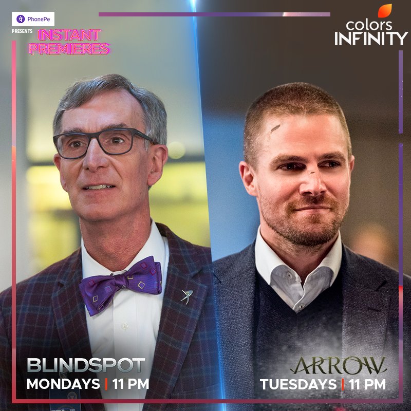 colors_infinity's tweet photo. On Saturdays, even Bill Nye and Oliver Queen take a break.

Get your Valentine’s Day dress code inspiration on @NBCBlindspot this Monday at 11 PM and @CW_Arrow this Tuesday at 11 PM! #InstantPremieres #BlindspotOnInfinity

Presented by @PhonePe_ https://t.co/Hz9HGbYbFH