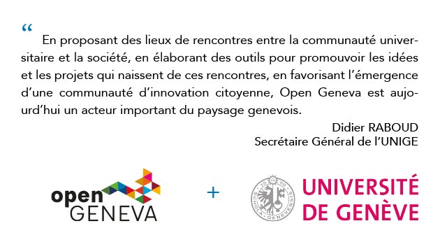 opengeneva's tweet photo. Un immense merci à l' @UNIGEnews pour son soutien à @opengeneva ! L'UNIGE est le membre fondateur de l'association et participe activement à la réussite du festival d'innovation ouverte!

#opengeneva #unige #innovation https://t.co/u1FI5yDPLB
