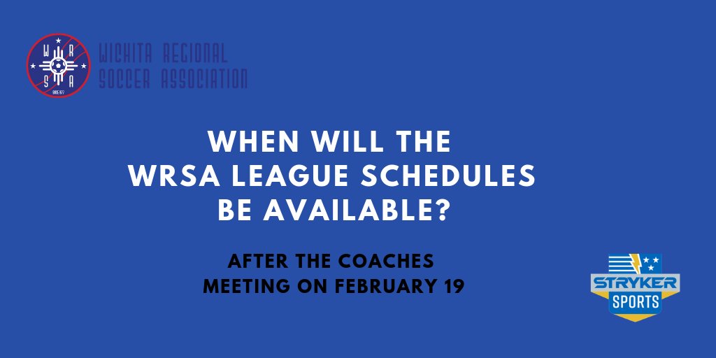 SCHEELSStryker's tweet photo. WRSA league schedules will go live after the Coaches Meeting on February 19!! https://t.co/QbWvUSYaJd