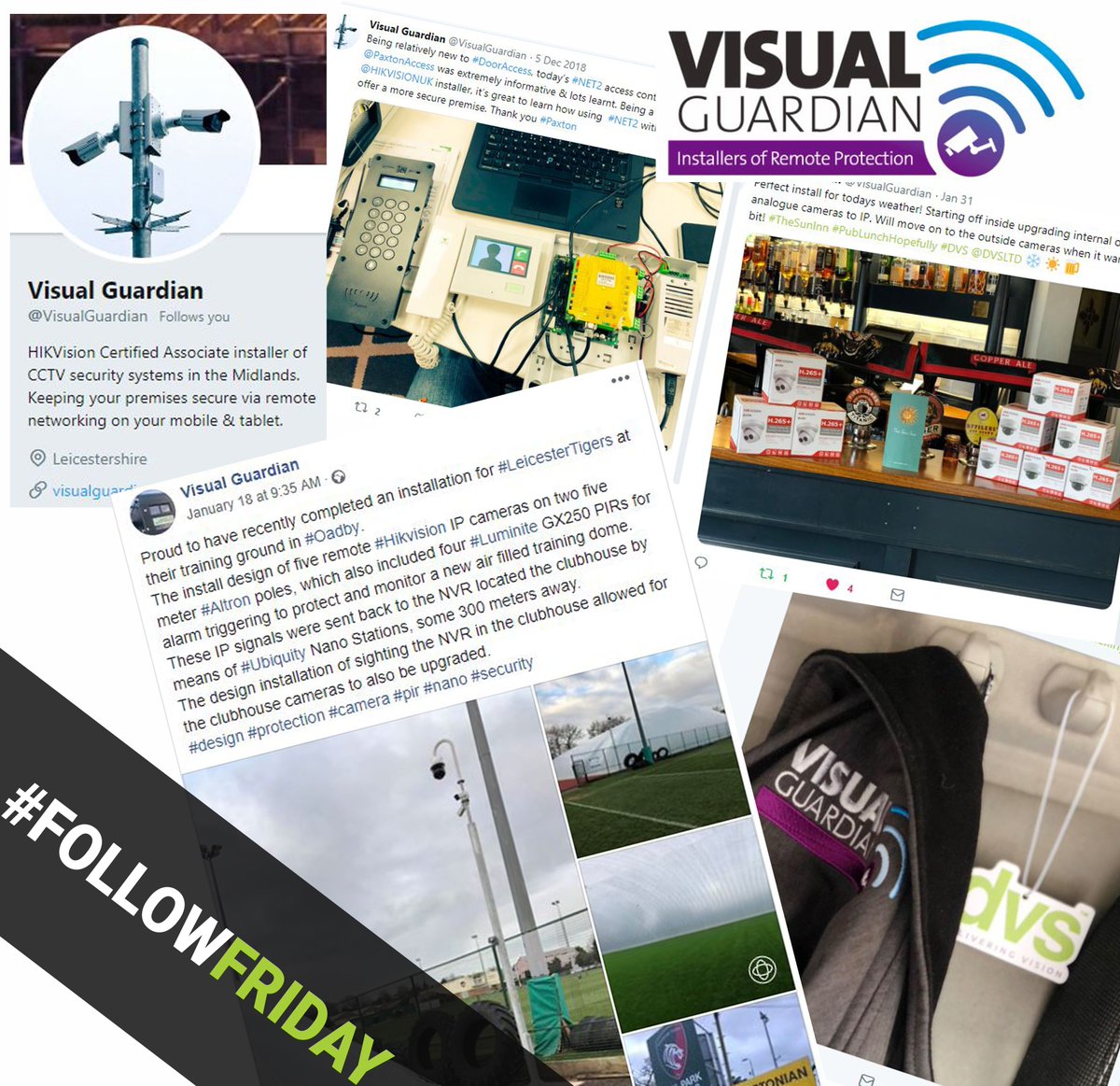 DVSLTD's tweet image. #FOLLOWFRIDAY #FF Get following everyone, always a pleasure working with @VisualGuardian  Give them a follow on:  Twitter -  Facebook - Visual Guardian #DVS
