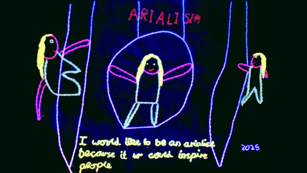 Touring community exhibition <a href="/fabricofplace/">Fabric of Place</a> continues Catterick Library <a href="/craccl_nyorks/">Catterick, Richmond & Colburn Community Libraries</a> 'til 26 Feb. Thanks to <a href="/StMarysRichmond/">St Mary's RC Primary</a> for exceptional drawings of their aspirations, plus all who #embroidered at #Reeth &amp; @pannett_art w/shops. <a href="/ChrysalisArts/">Chrysalis Arts</a> #UV #darkskies #LoveLibraries