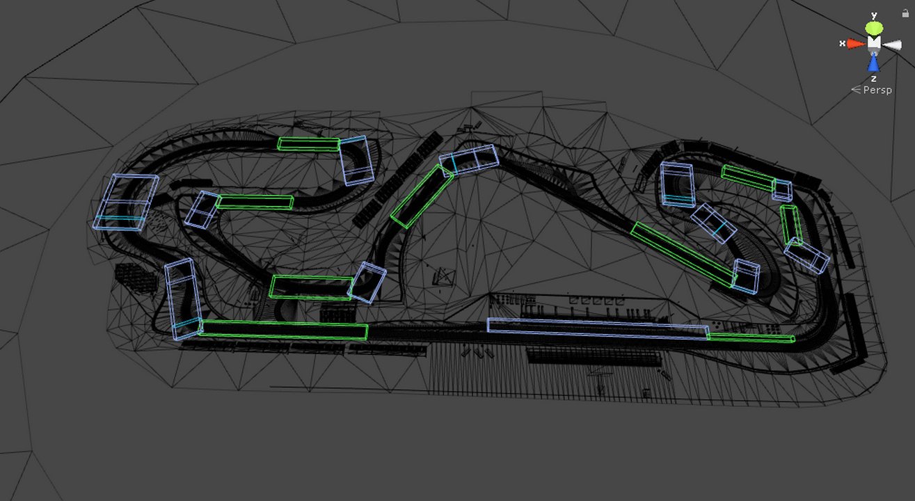Vehicle Physics on Twitter "Autobrake zones (green) and speedlimited