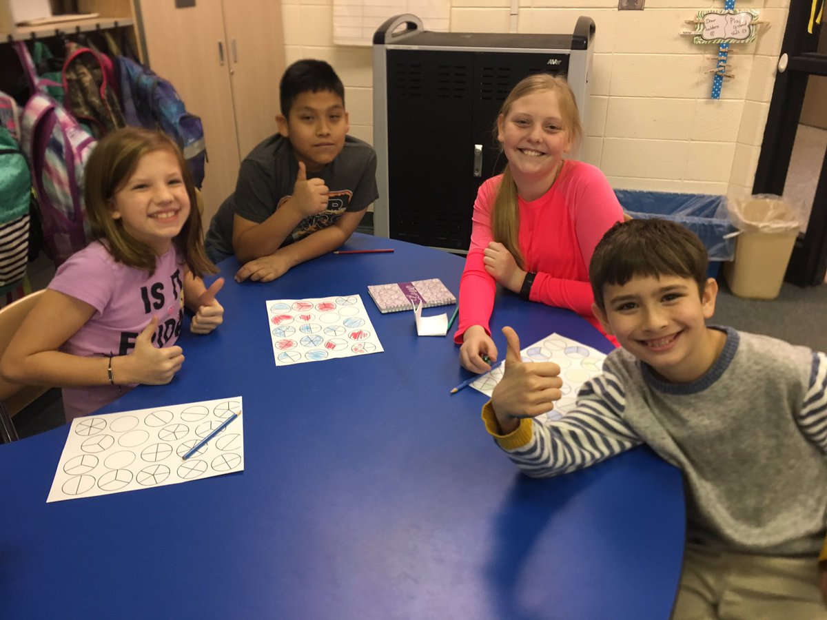 EmmaSchuman's tweet image. Fraction Friday Fun in 5th grade math! #fractionsarefun @wmespanthers @McDowell590