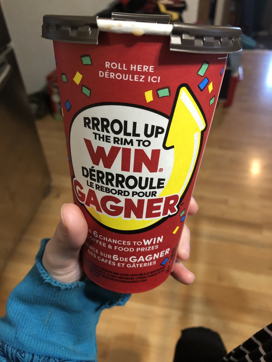 TwistedPerfect5's tweet photo. It’s that time of the year.  1 win. 1 loss. Not bad I must say ❤️ #RollUpTheRim #TimHortons #WINNER #staywarm #frenchvanilla https://t.co/HB6H2sWRVd