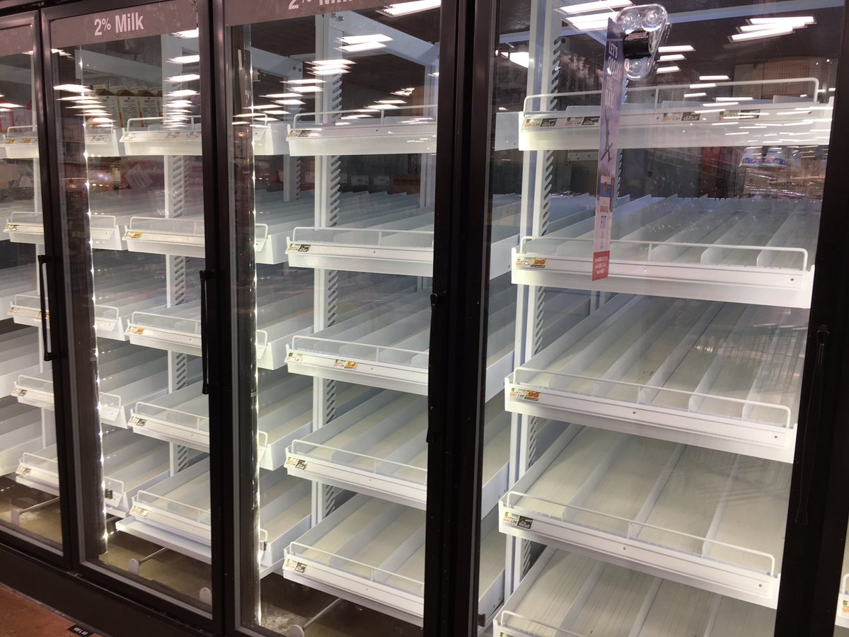 The milk selection at my local grocery. #STORMAGEDDON! <a href="/KIRO7Seattle/">KIRO 7</a>